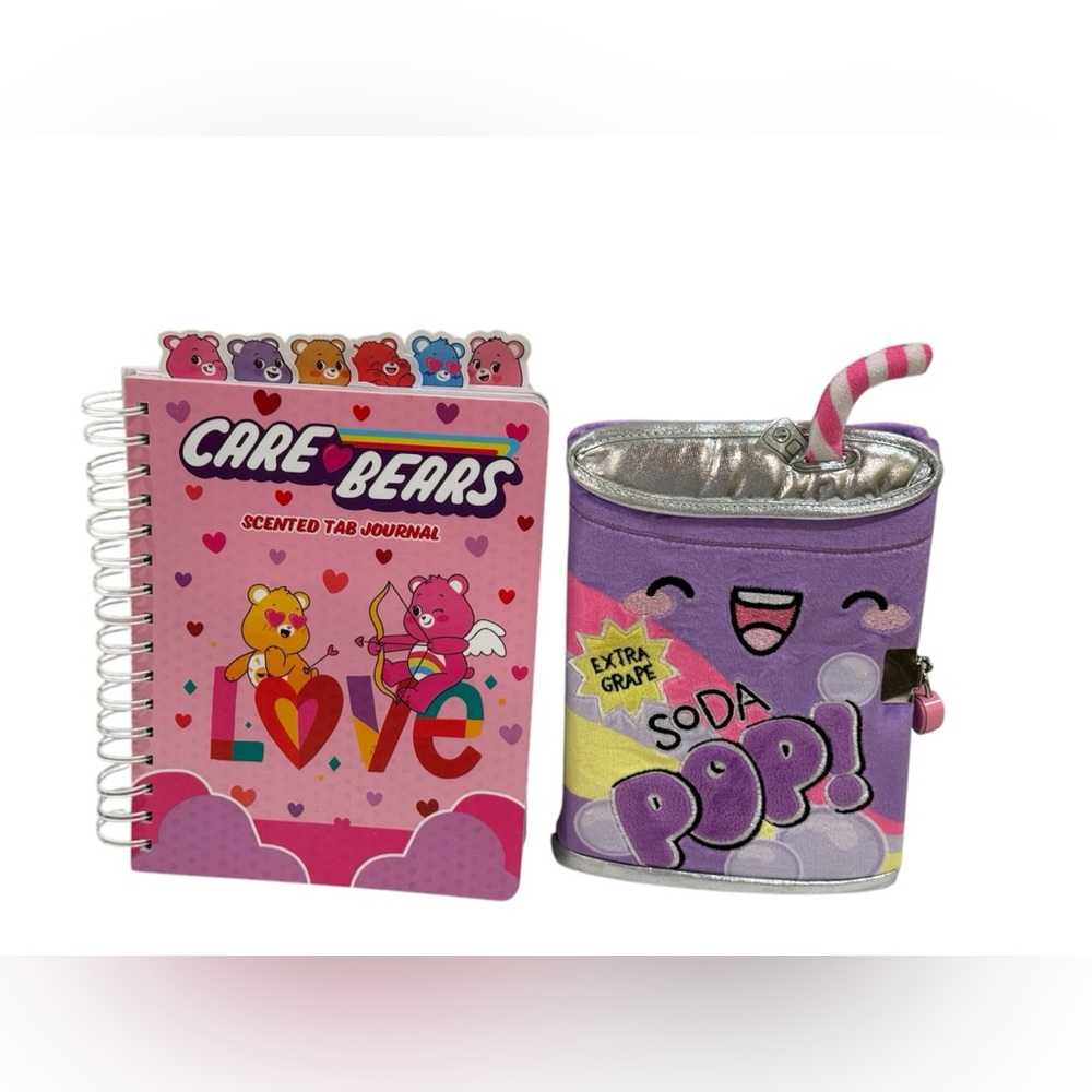 NEW Care Bears Scented Journal and Grape Soda Pop Journal Bundle ~ 2 Included